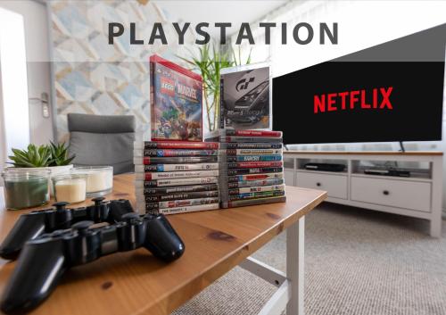 TV a/nebo společenská místnost v ubytování VOUSATÁ DÁMA - PS3 - Parking free