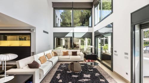Χώρος καθιστικού στο Villa Daruma