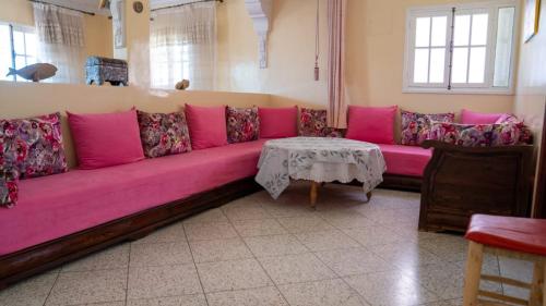 Χώρος καθιστικού στο Villa salma