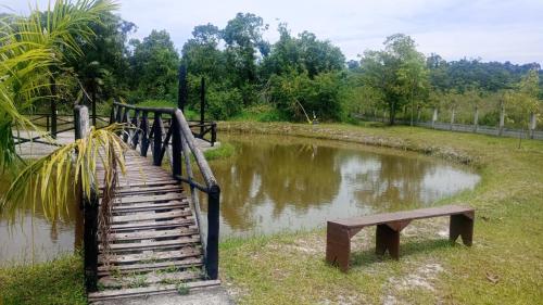 Landskap semula jadi dekat dengan rumah percutian