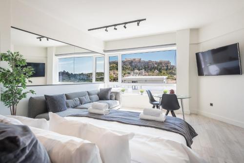 Stylish Studio: Acropolis View in Monastiraki Sq.