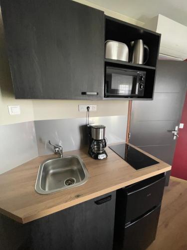 Dapur atau dapur kecil di Smart Appart Le Havre 105