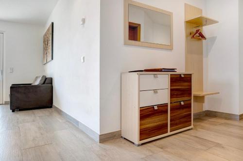 Kuchyň nebo kuchyňský kout v ubytování Bacchushof Apartment Cabernet