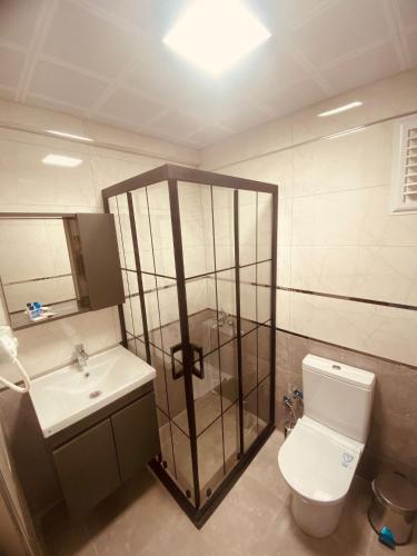 Koupelna v ubytování Malkoç Hotel