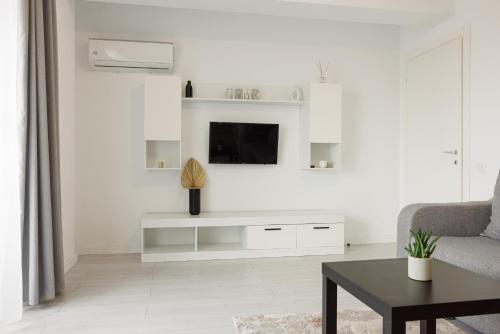 Μια τηλεόραση ή/και κέντρο ψυχαγωγίας στο Runcu Apartment