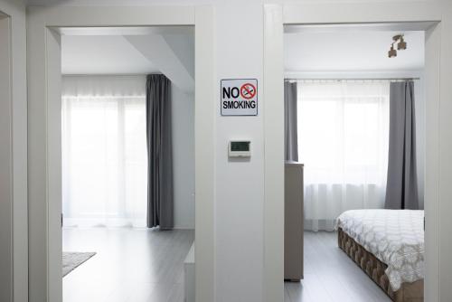 Ένα ή περισσότερα κρεβάτια σε δωμάτιο στο Runcu Apartment