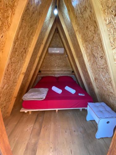 Una cama o camas en una habitación de The Hood - Shkodra Backpackers Hostel & Day Tours
