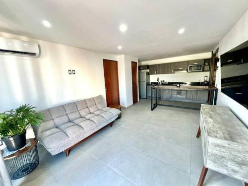 Cucina o angolo cottura di Departamento céntrico Vallarta Shaddai
