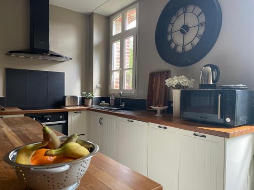 Dapur atau dapur kecil di calme d'une fermette picarde