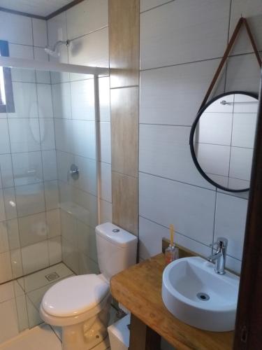 Ένα μπάνιο στο Cabanas Ninho dos Pássaros