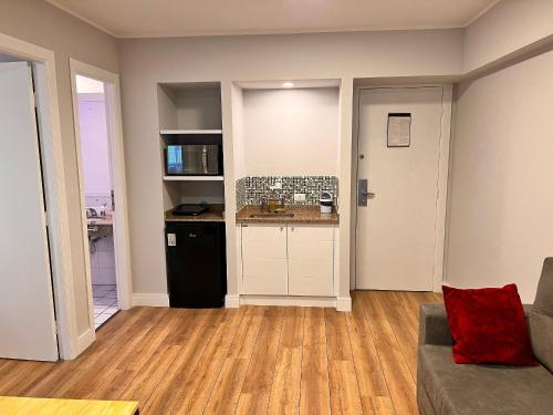 Kuchyň nebo kuchyňský kout v ubytování Flat no melhor local do Centro/Batel