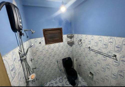 Baño con aseo en la esquina de una habitación en Araliya Uyana Apartments - Two Bed Room House en Ratmalana