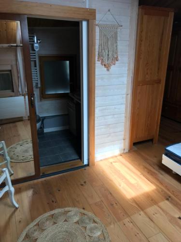 Una cama o camas en una habitación de Gîte Le Cabanon