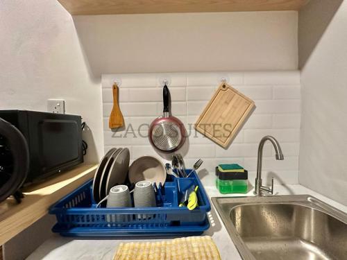 Cuisine ou kitchenette dans l'établissement K Avenue KING STUDIO 2-3 PAX 5MIN TO KKIA