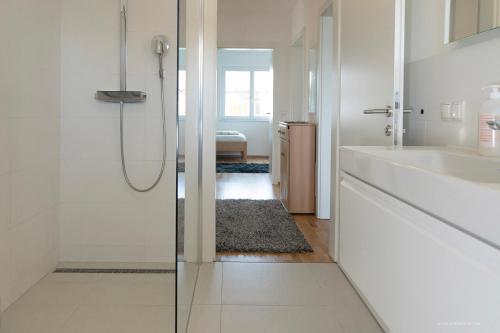 Koupelna v ubytování Apartment mit Garten