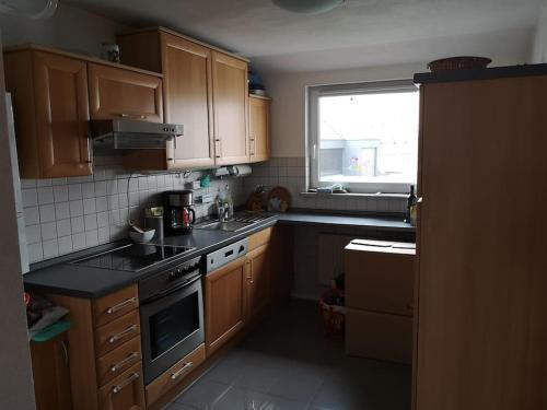 Kuchyň nebo kuchyňský kout v ubytování Drei Zimmer Appartment mit Küche & Bad
