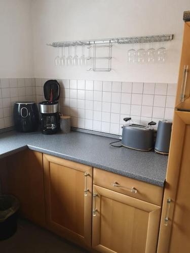 Kuchyň nebo kuchyňský kout v ubytování Drei Zimmer Appartment mit Küche & Bad