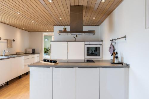 Kuchyň nebo kuchyňský kout v ubytování Cozy Apartment Stevns