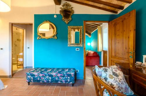 Χώρος καθιστικού στο LE FONTI di SAN GIMIGNANO ROOM