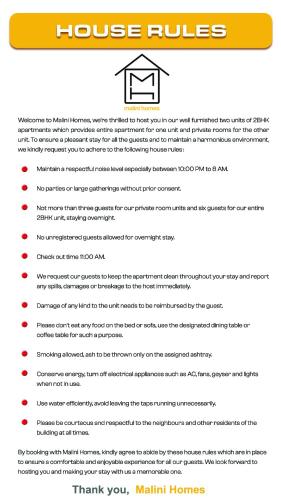 a letter of house rules screenshot at malini homes Unit - 1 in Guwahati