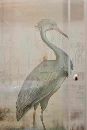 a painting of a bird standing in a window at Le Fonti di San Gimignano in San Gimignano