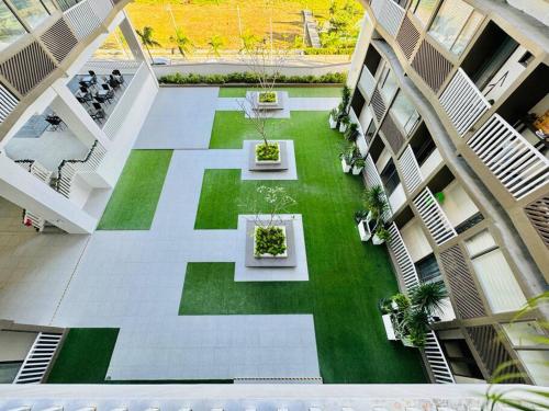 an overhead view of a courtyard in a building at WV 8 Serene Family Room in Iloilo City