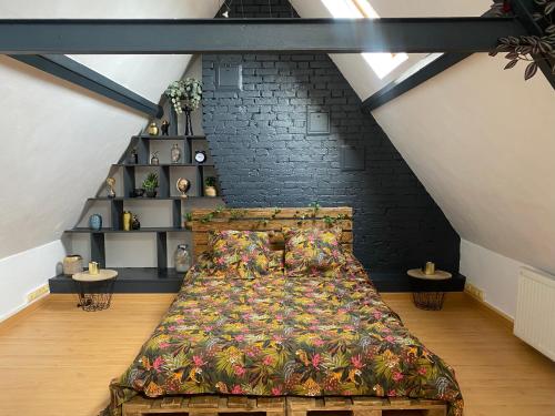 Katil atau katil-katil dalam bilik di Appartement cosy au cœur du centre-ville d'Evreux