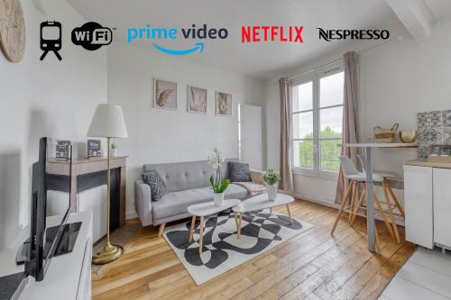 T2 à 100m du centre - 10 min de Paris - 400m du lac et Casino d'Enghien - Gare d'Enghien à 10m