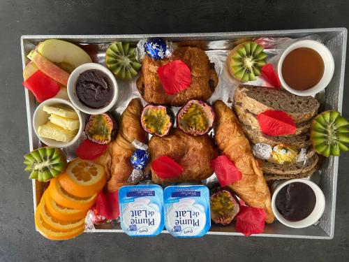 a tray of food with different types of food at Love room in Mondragon