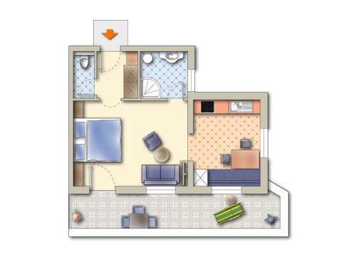 a floor plan of a house at Alpenkönig in Zell am Ziller