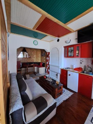 Kuchyň nebo kuchyňský kout v ubytování Apartman Mountain