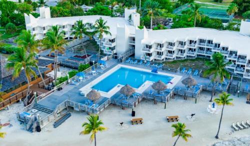 an aerial view of the pool at the resort at Caloosa Cove Resort - With Full Kitchens in Islamorada