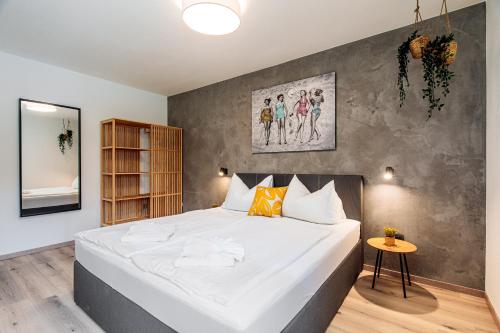 Ένα ή περισσότερα κρεβάτια σε δωμάτιο στο Apartment house LiJan