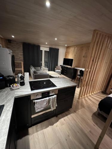 A cozinha ou cozinha compacta de Studio de 35m2 en plein centre