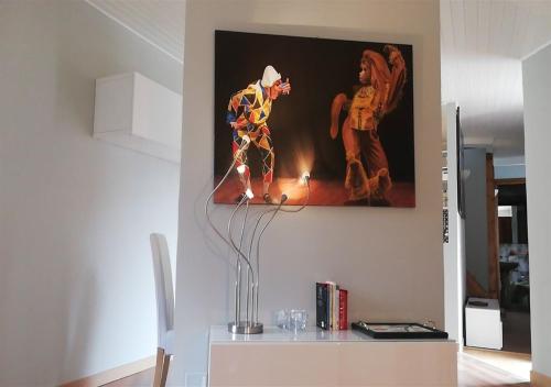 TV a/nebo společenská místnost v ubytování Ai Musei Casa Vacanze