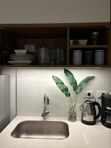 Kuchyň nebo kuchyňský kout v ubytování Apartamento de LUJO en Pocitos - Rambla - Playa - Shopping - Wtc