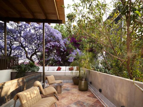 Ein Garten an der Unterkunft Hotel Dama