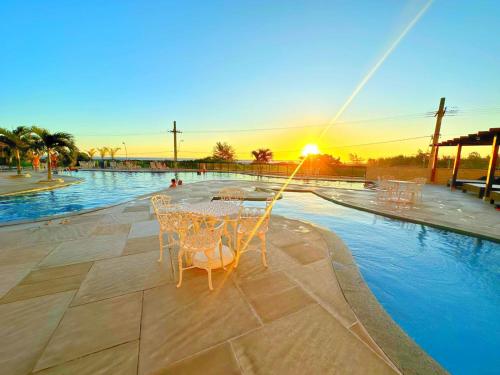 Πισίνα στο ή κοντά στο Apartamento até 10 pessoas Praia Grande - Le Bon Vivant - Vista Mar