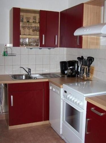 Köök või kööginurk majutusasutuses Gemütliche Wohnung in Pirna mit Großem Garten