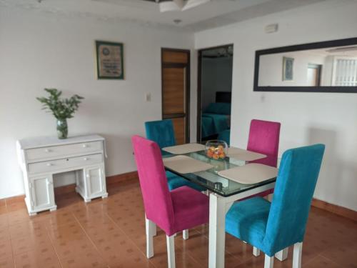Ruang duduk di Apartaestudio la vaca