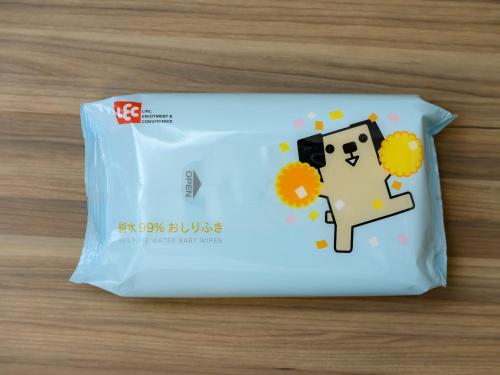 a bag of japanese food with a cartoon dog on it at Hotel Green Park Tsu in Tsu