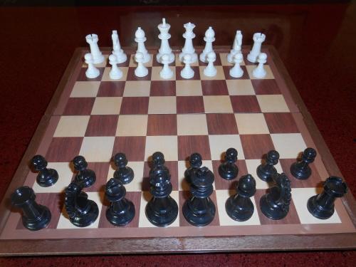 a chess board with chess pieces on it at kinugawaonsen Fukumatsu in Nikko