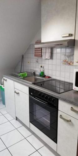 Virtuvė arba virtuvėlė apgyvendinimo įstaigoje kleine, günstige Monteurwohnung in Zwickau