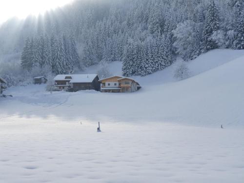カルテンバッハにあるSpacious Holiday Home near Ski Area in Kaltenbachの雪田