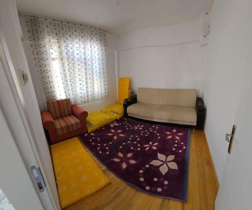 Ліжко або ліжка в номері Kazdağlarında Bahçeli-Teraslı Köy Evi