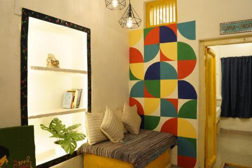 Zona de estar de Kailash Heritage Homestay