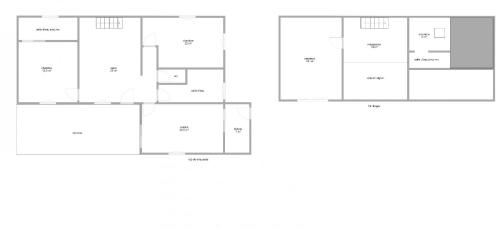 a floor plan of a building with different floors at La maison de claire in Saint-Ouen-sur-Gartempe