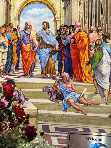 a mural of the disciples in a church at Rafayel Hotel & Spa in London