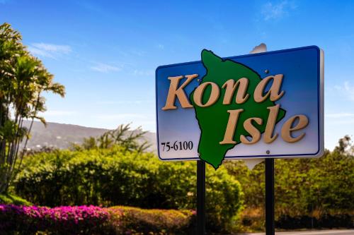 a sign for a kona motel at Kona Isle D2 in Kailua-Kona