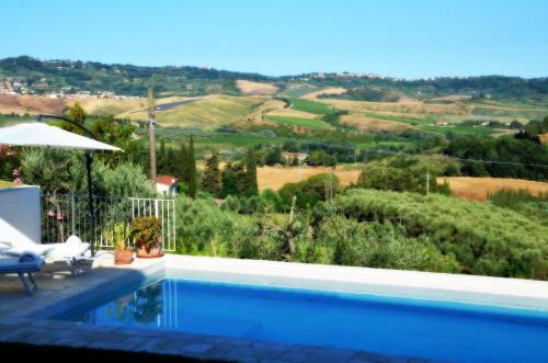 Πισίνα στο ή κοντά στο FeWo SOLE mit Garten, Terrasse und einen atemberaubenden Blick